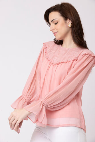 Blush Solid Straight Top, Blush, image 2